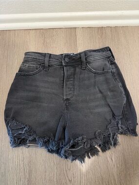 Hollister women’s Black Distressed Denim Shorts